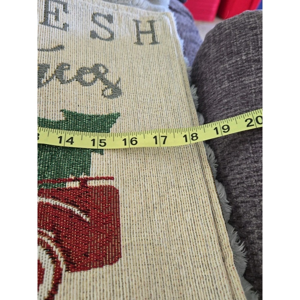 Set of 4 Tapestry Kitchen Placemats, WINTER, CHRISTMAS TREE IN TRUCK, FARM FRESH - Picture 3 of 4